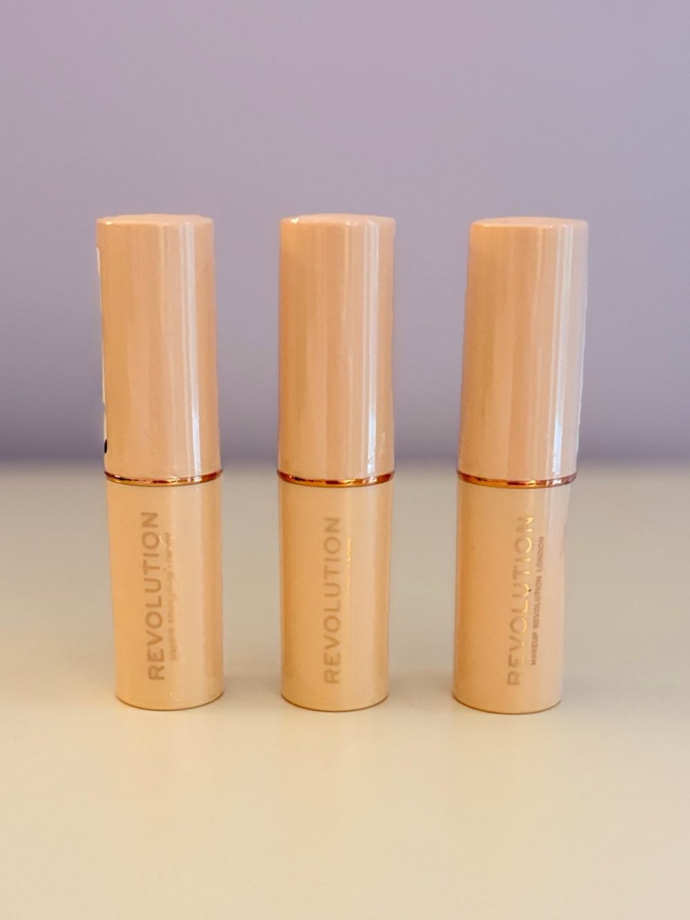 NEW Set of 3 Revolution Fast Base Stick Foundation Shade F5